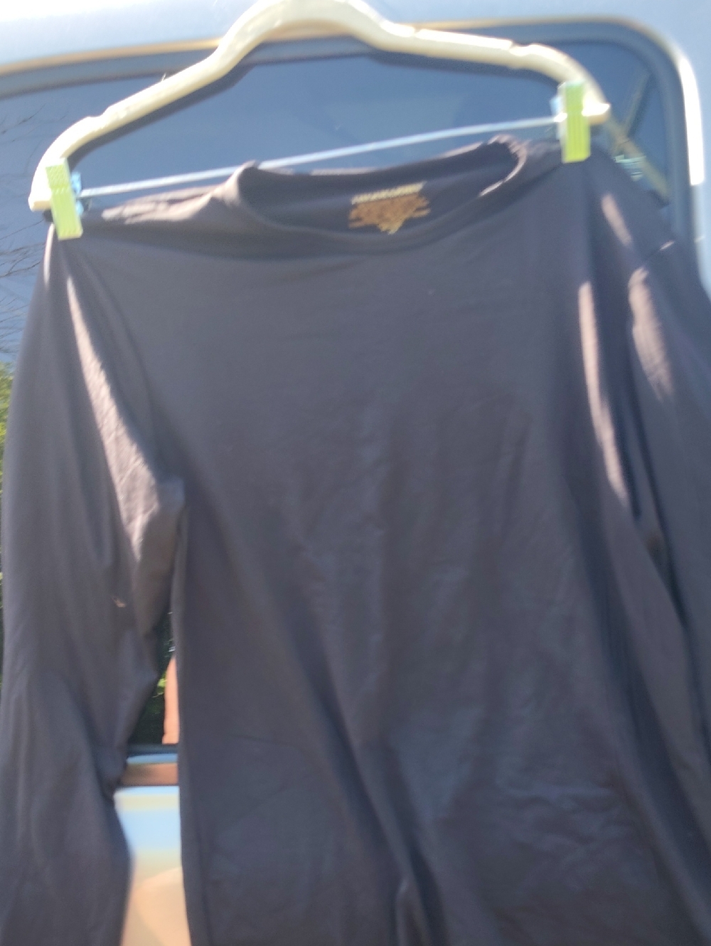 Men's Long-Sleeve Crewneck Tee in Black